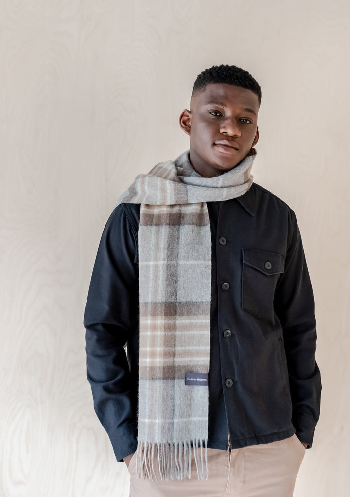 Men's Cashmere Scarf in Mackellar Tartan - TBCo