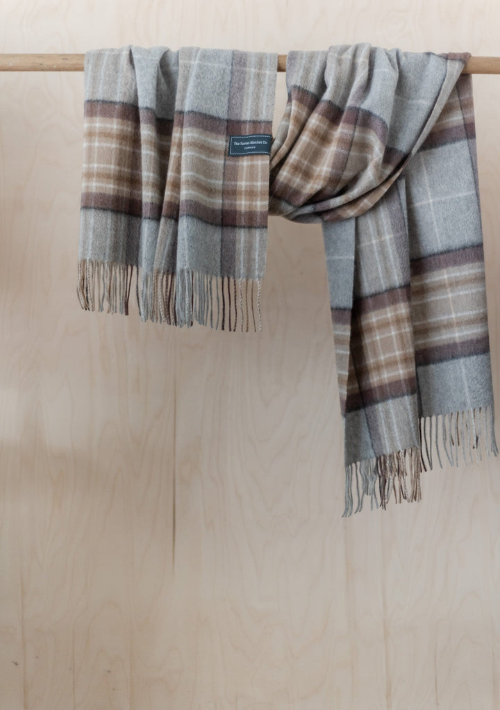 Cashmere Blanket Scarf in Mackellar Tartan - TBCo