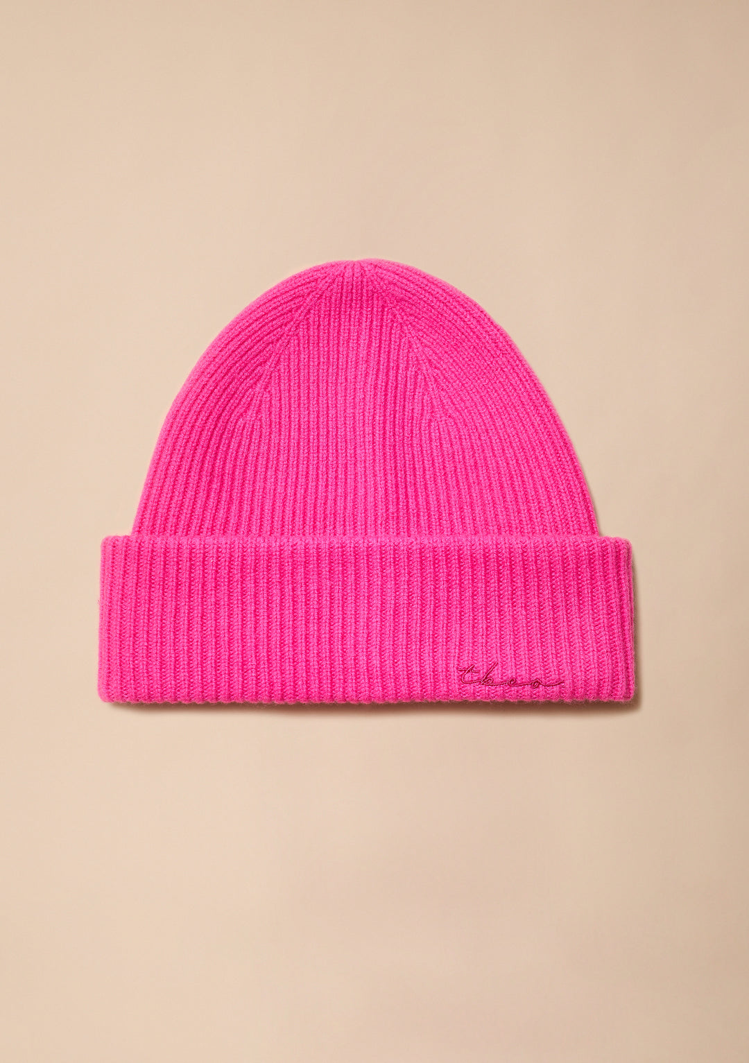 Bonnet en mérinos rose