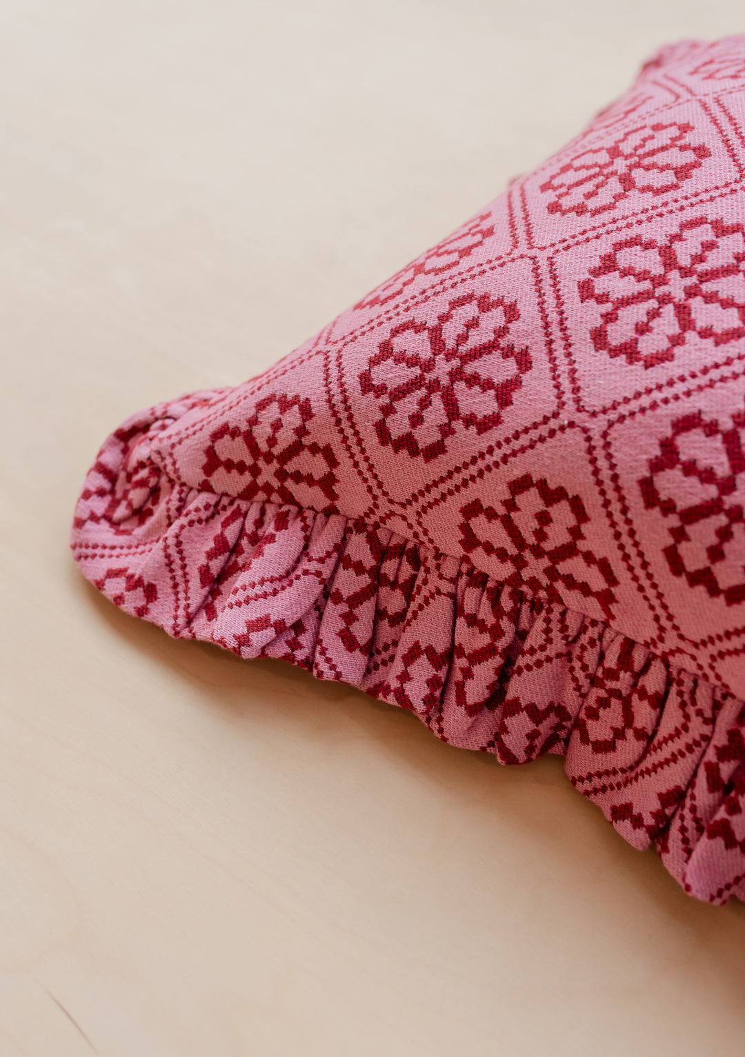 Cotton Cushion Cover in Pink Floral