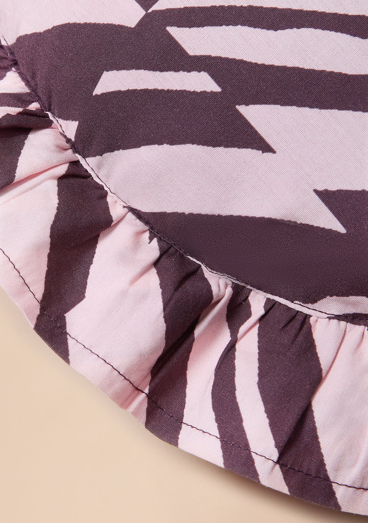 Cushion Cover in Pink Patchwork Stripe