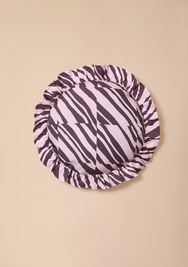Cushion Cover in Pink Patchwork Stripe