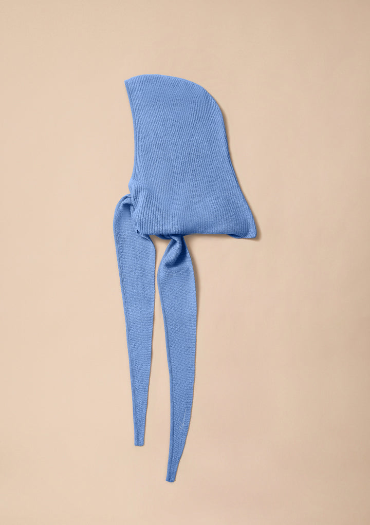 Merino Wool Hood in Blue