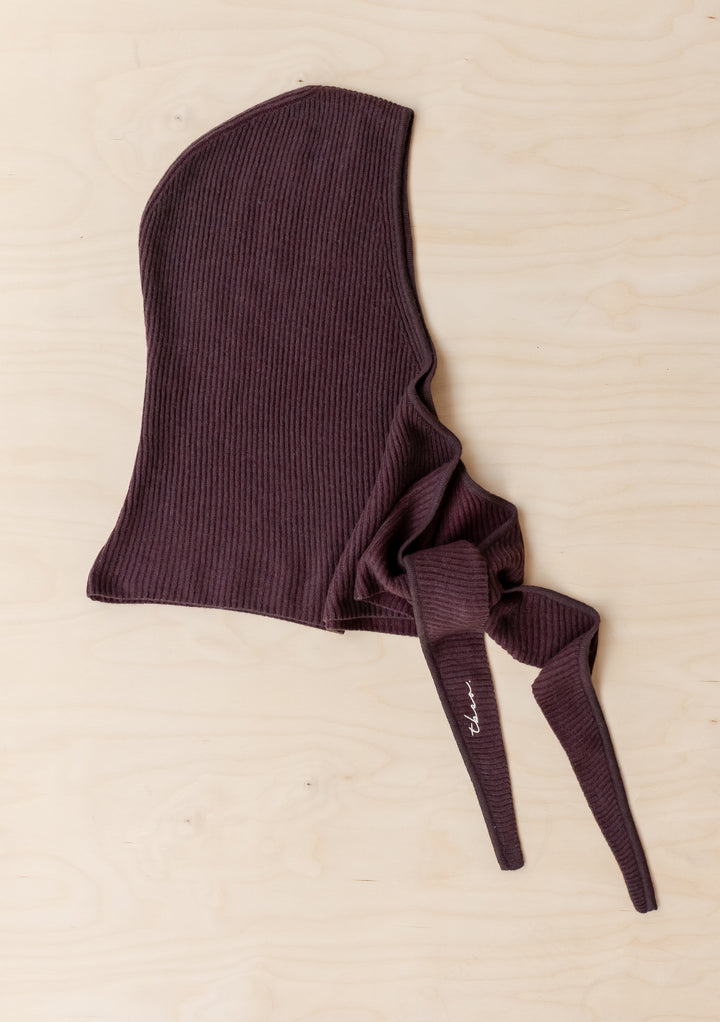 Merino-Kapuze in Braun Zweifarbig
