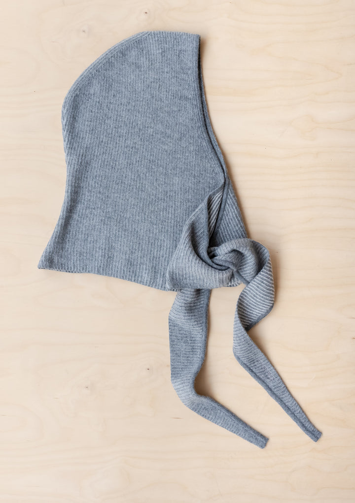 Merino Hood in Grey Two-Tone