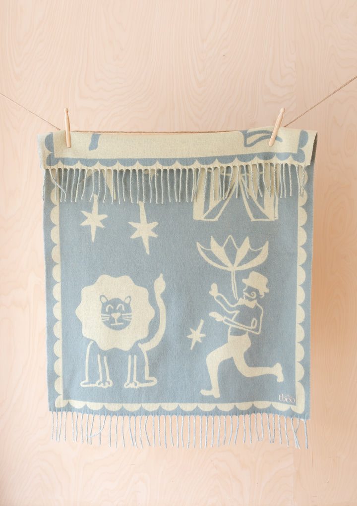 Lambswool Baby Blanket in Circus Jacquard
