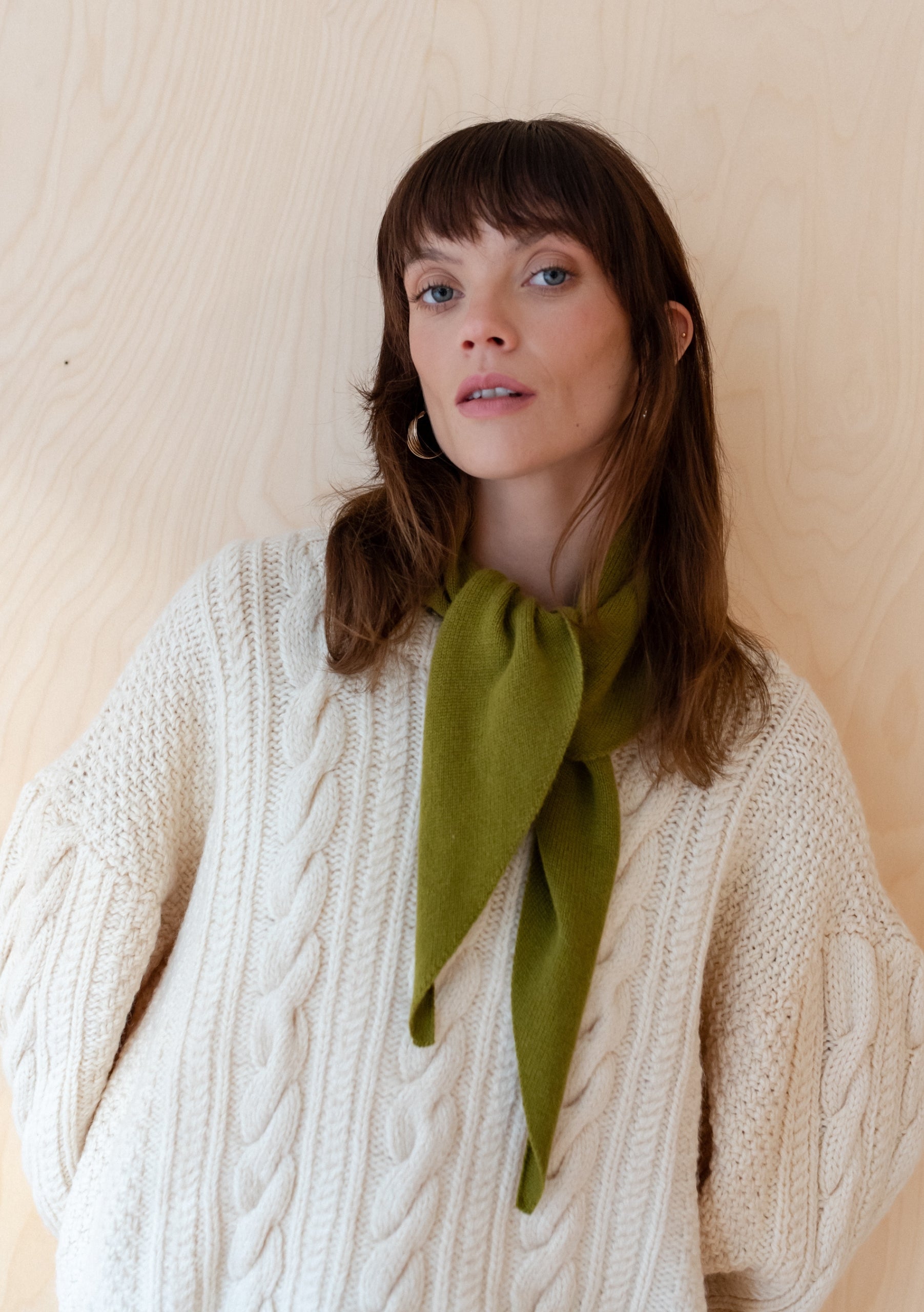 Merino Triangle Scarf in Olive – TBCo