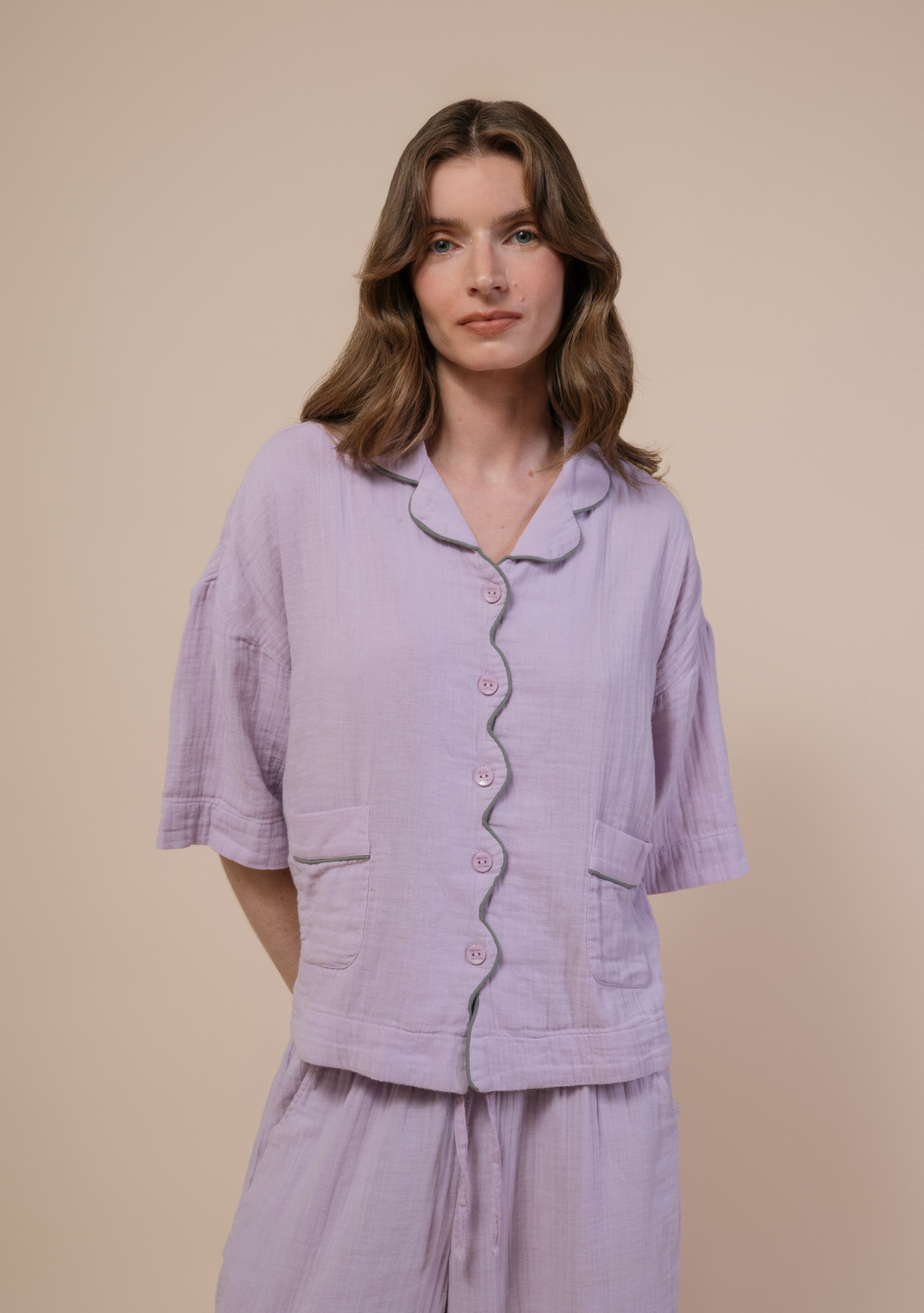 Cotton Pajamas in Lilac