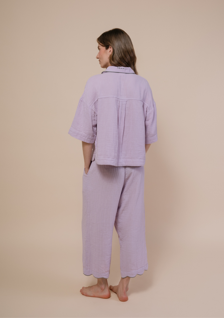 Cotton Pajamas in Lilac
