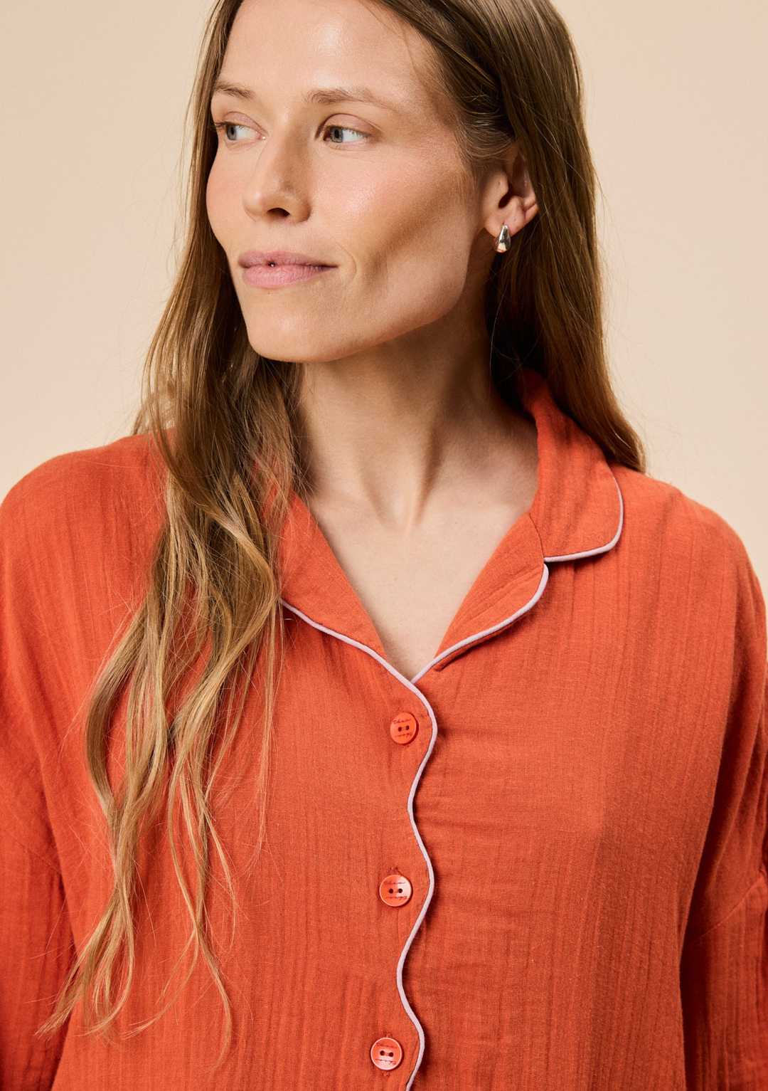 Cotton Pajamas in Rust