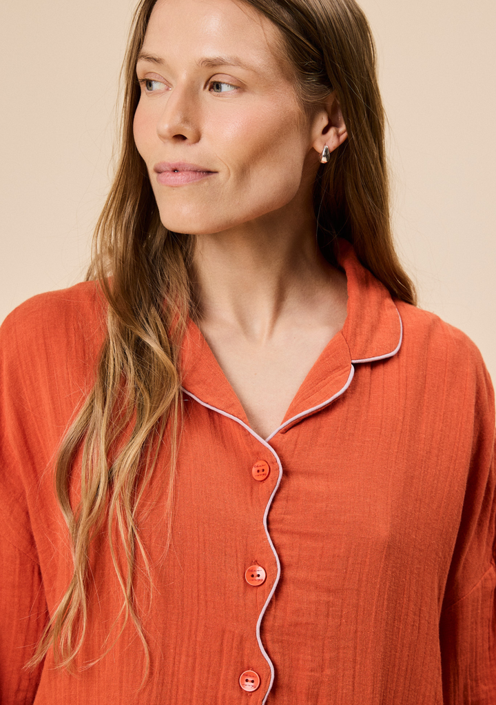 Cotton Pajamas in Rust