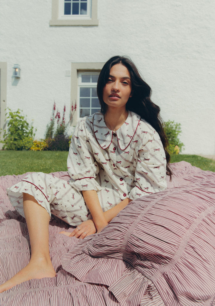 Cotton Pajamas in Cream Gallop