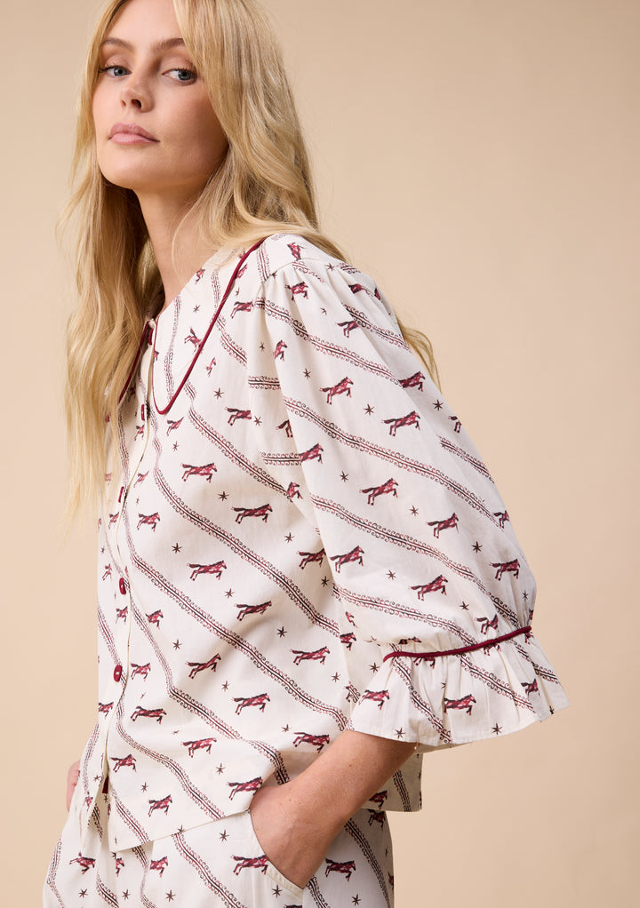 Cotton Pajamas in Cream Gallop