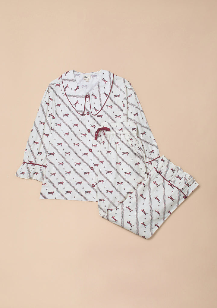 Cotton Pajamas in Cream Gallop