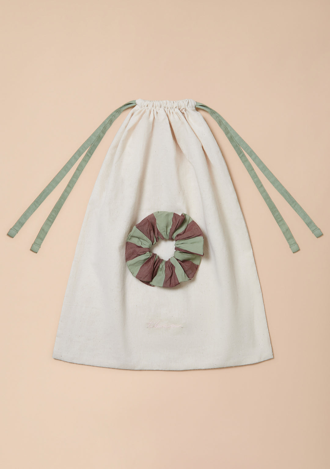 Cotton Pajamas in Green & Brown Stripe