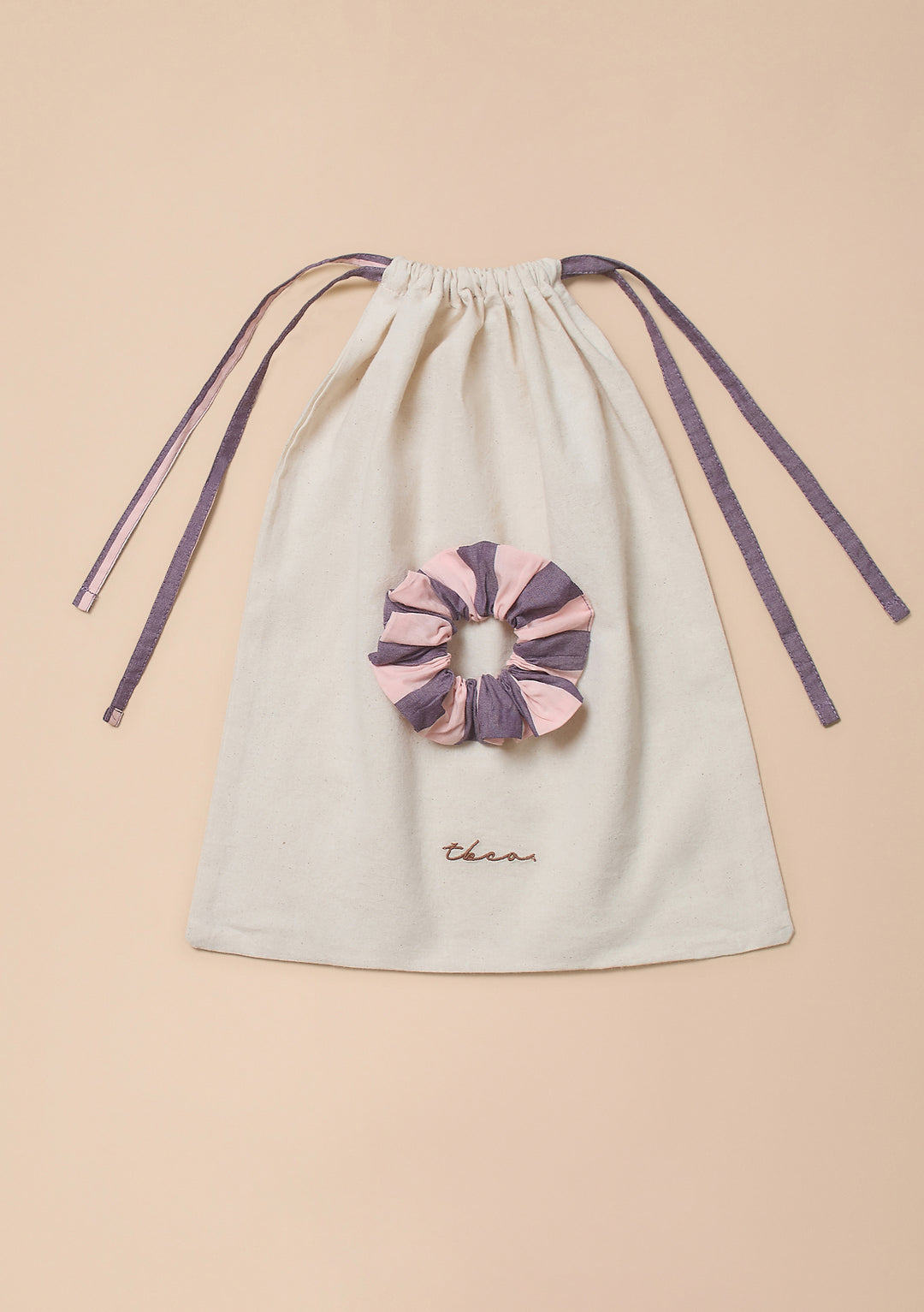 Cotton Pajamas in Pink & Purple Stripe