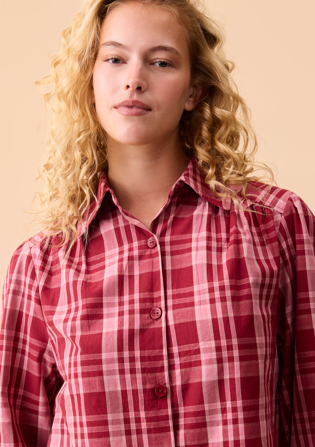 Cotton Pajamas in Pink Tartan