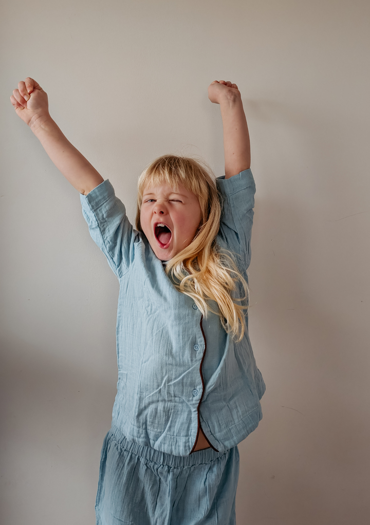 Cotton Kids Pyjamas in Blue