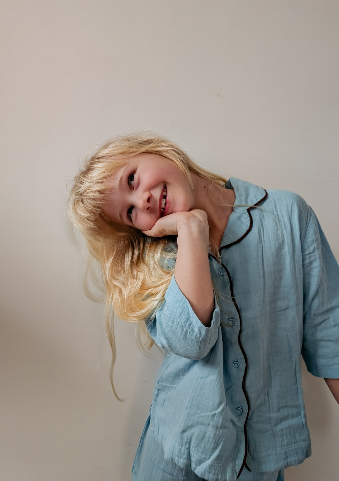 Cotton Kids Pyjamas in Blue