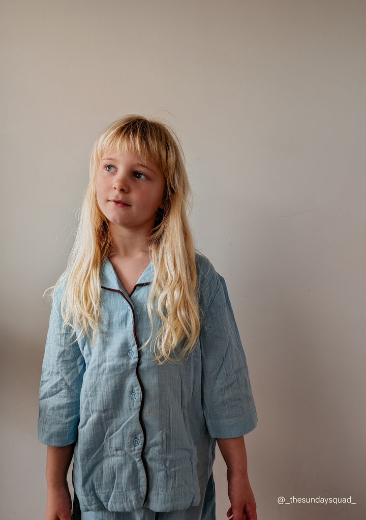 Cotton Kids Pyjamas in Blue