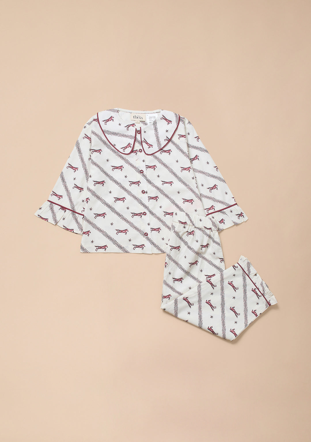 Cotton Kids Pajamas in Cream Gallop