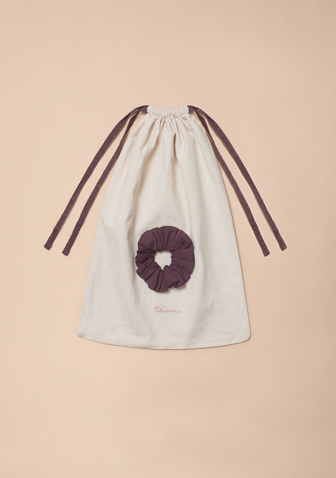 Cotton and Linen Pajamas in Fig Trim