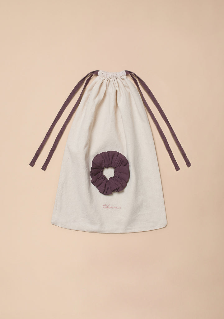 Cotton and Linen Pajamas in Fig Trim