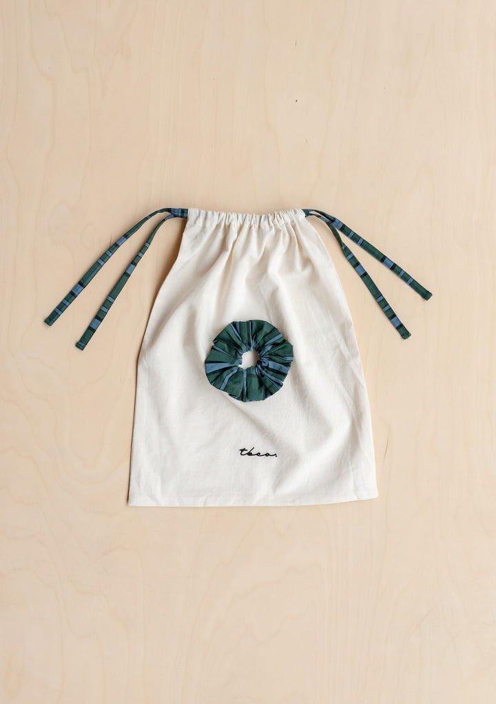 Pyjama en coton à motif tartan vert 