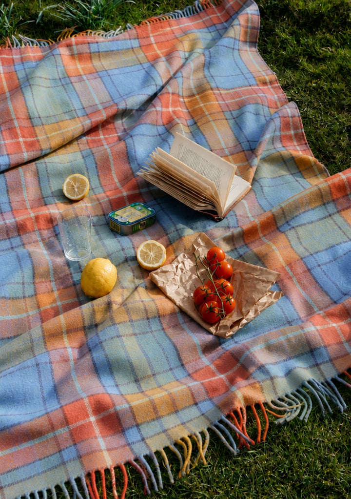 Picknickdecke aus recycelter Wolle in Buchanan Antique Tartan