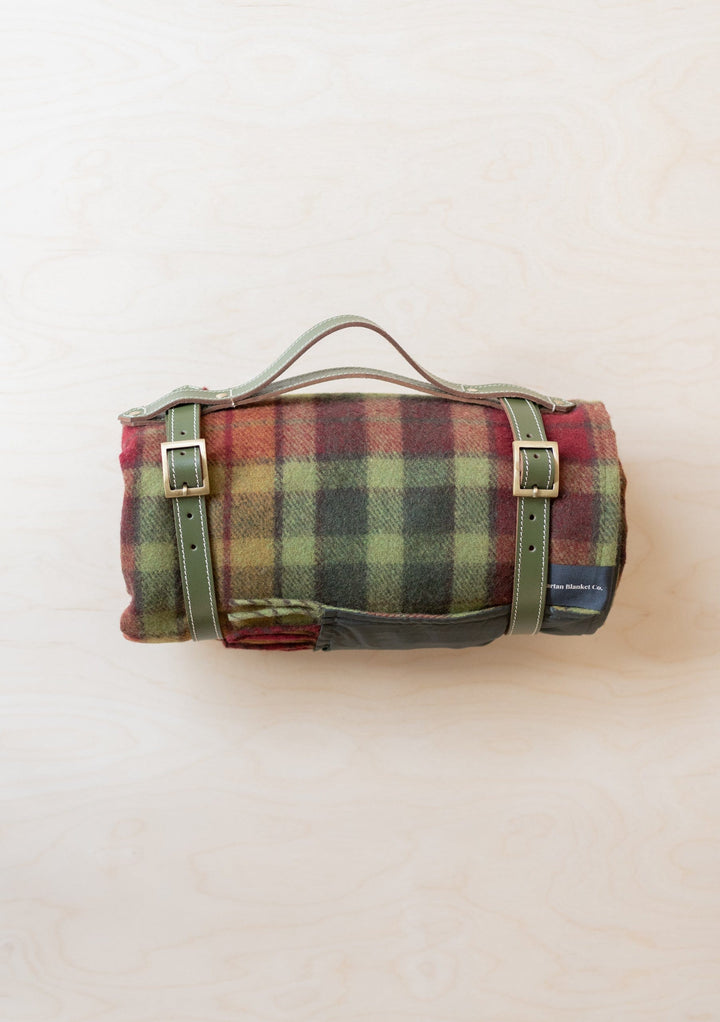 Recycled Wool Picnic Blanket in Buchanan Autumn Tartan