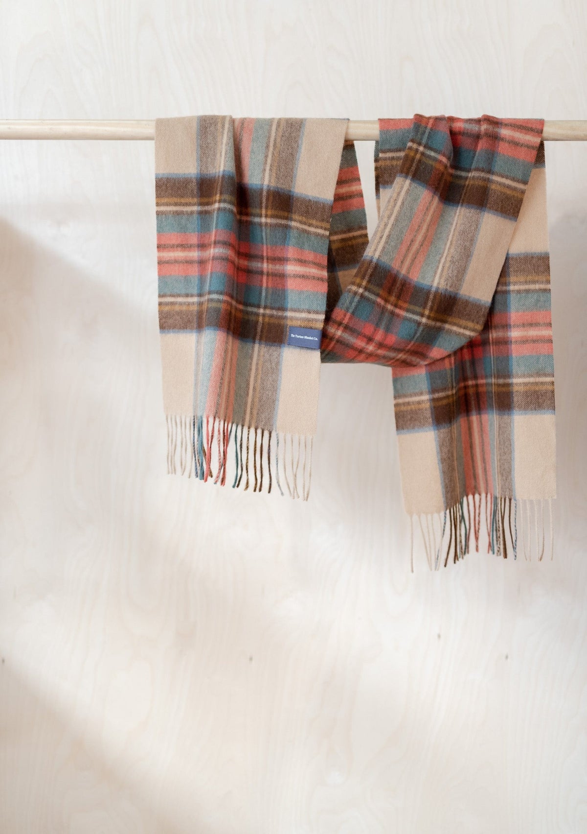 Men's Lambswool Scarf in Stewart Dress Antique Tartan