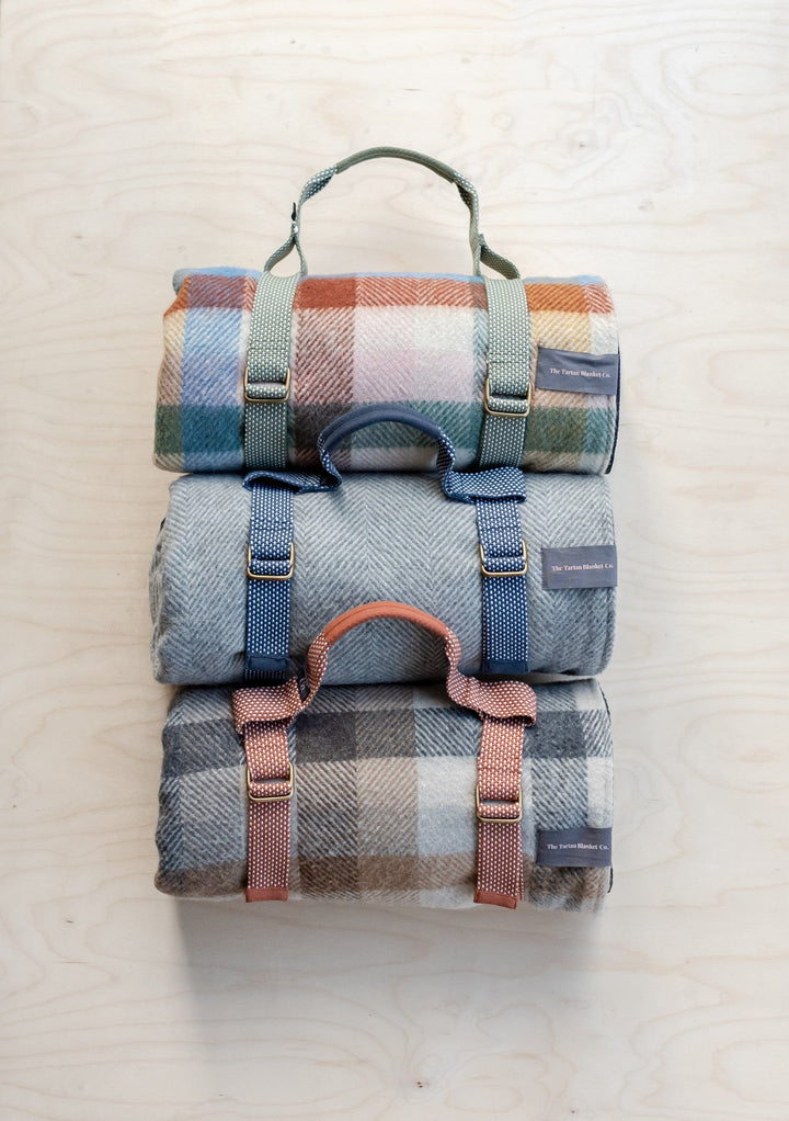 Recycled Wool Picnic Blanket in Buchanan Autumn Tartan