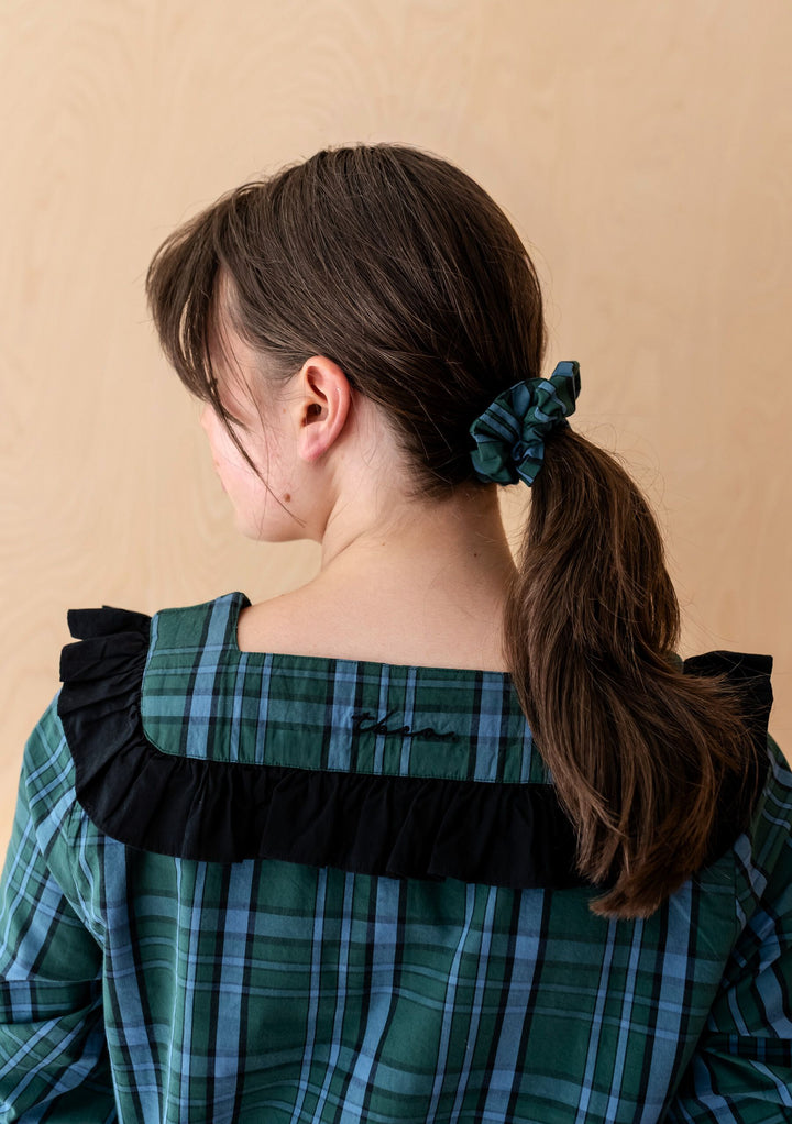 Pyjama en coton à motif tartan vert 
