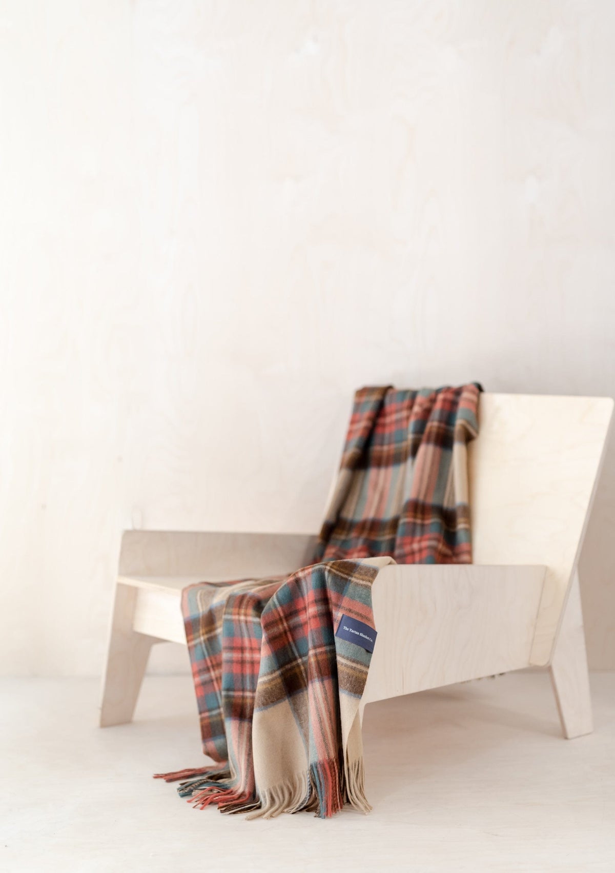 Lambswool Small Blanket in Stewart Dress Antique Tartan